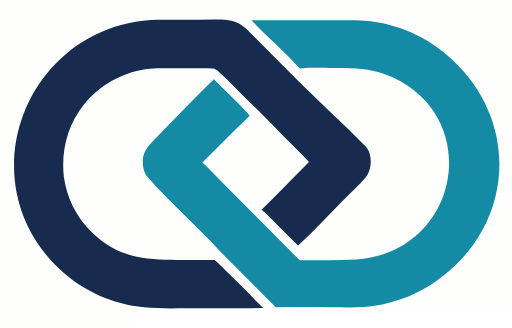 CodePen logo featuring interlocking navy and teal rounded shapes in a continuous loop.